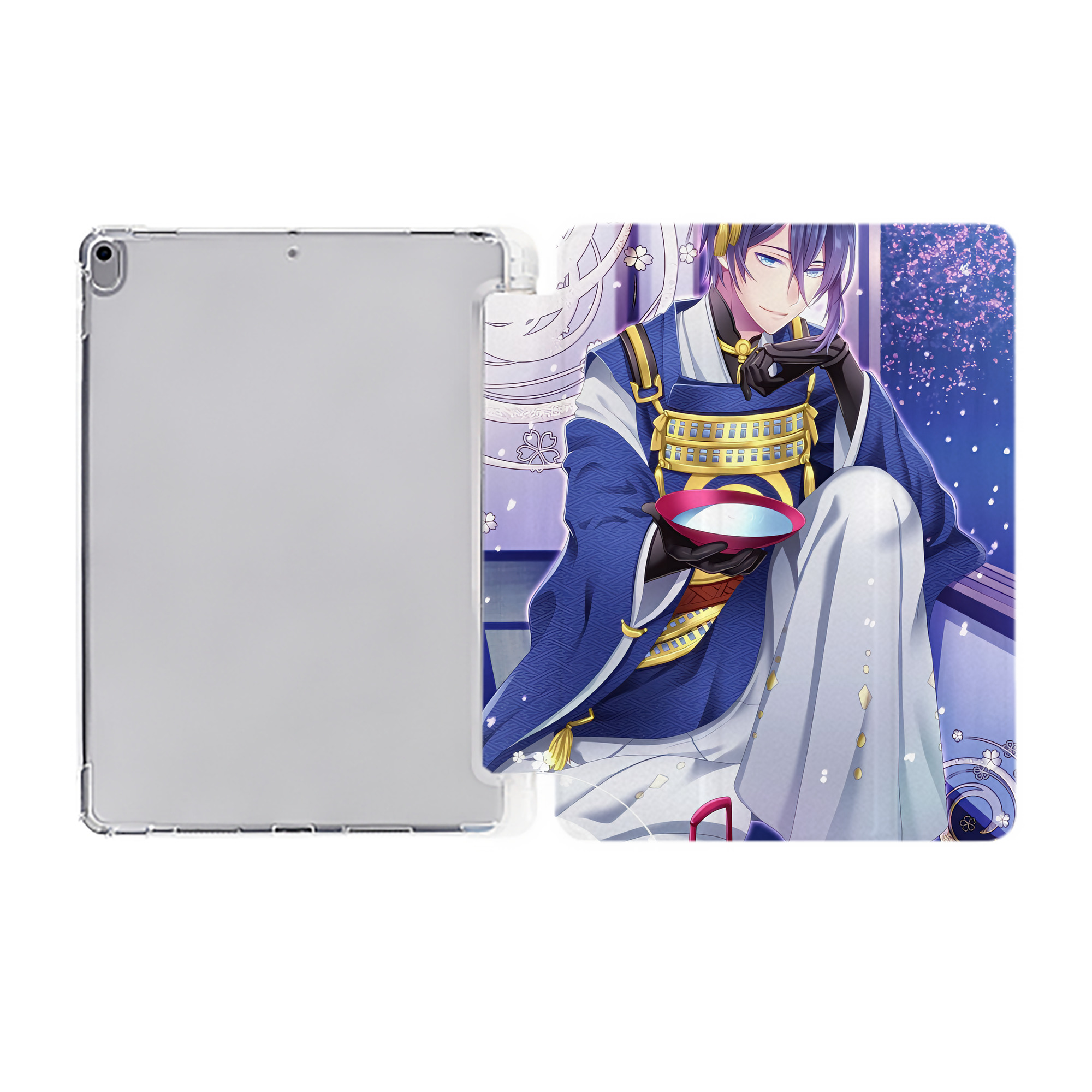 （画像用） 刀剣乱舞 Touken Ranbu IPad ケース ペン収納付き 三つ折りスタンド PUレザー×シリコン 対応機種9.5/10.5/10.9インチ